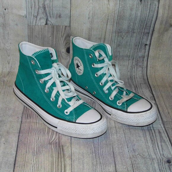 CONVERSE Chuck Taylor All Star Pro Cons Hi Magic Peacock Suede Sneakers Wmns 7.5 - Picture 1 of 7